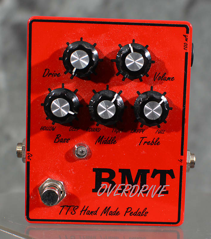 TTS Hand Made Pedals BMT Overdrive Pedal Red RARE