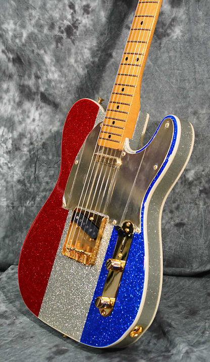 Fender Buck Owens Telecaster Red Silver Blue Sparkle