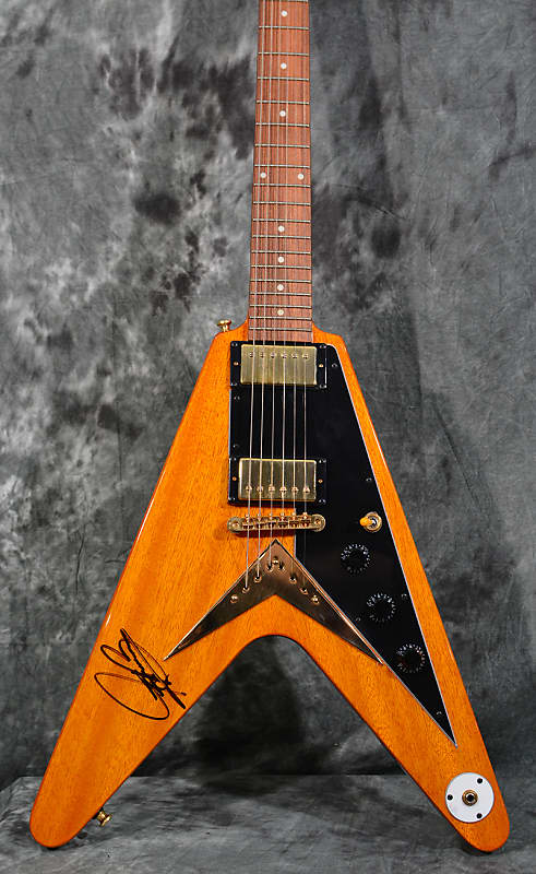 Epiphone Joe Bonamassa Signature AMOS 1959 Korina Flying V Autographed w Case