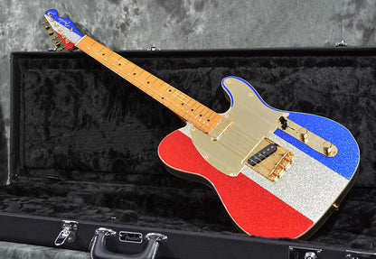 Fender Buck Owens Telecaster Red Silver Blue Sparkle