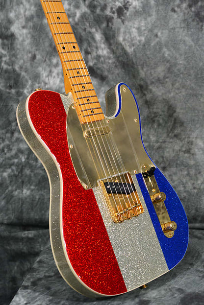 Fender Buck Owens Telecaster Red Silver Blue Sparkle