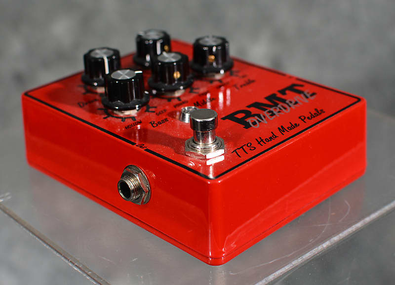 TTS Hand Made Pedals BMT Overdrive Pedal Red RARE