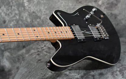 Reverend Descent W Baritone Bolt-On Series Midnight Black