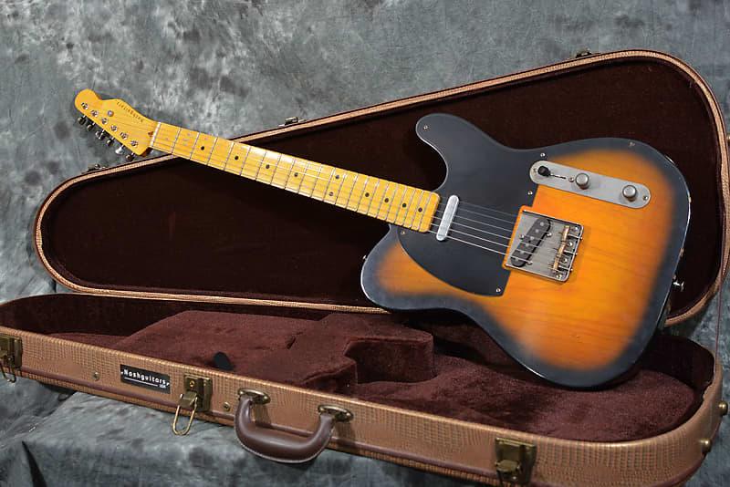 Nash T52 Reissue 50s Style Blackguard Tele Sunburst w Deluxe Hardshell Case