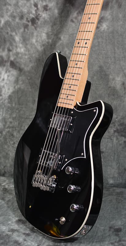 Reverend Descent W Baritone Bolt-On Series Midnight Black