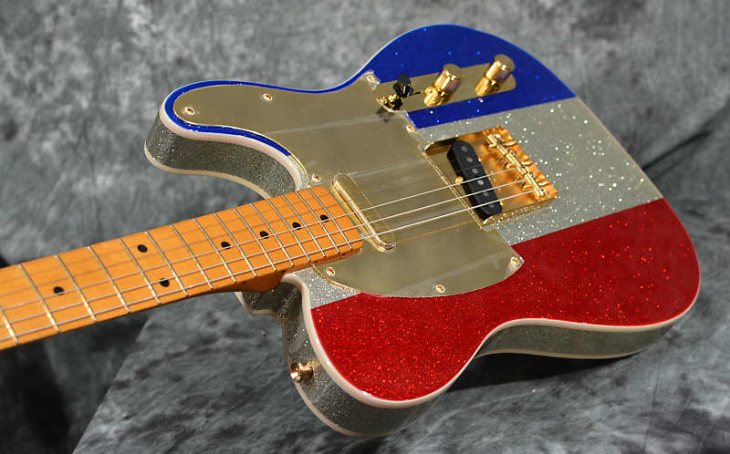 Fender Buck Owens Telecaster Red Silver Blue Sparkle