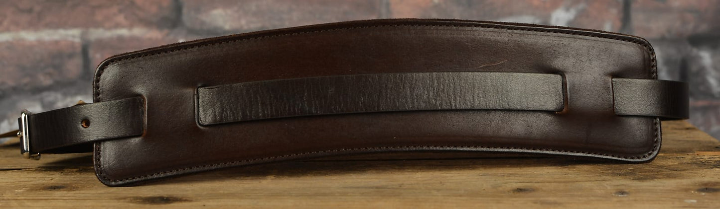 Right On! Straps Leathercraft Slim Brown Handmade Guitar Strap