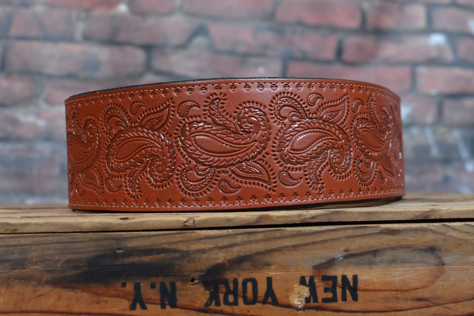 Levy's Levy's Leather Tooled Guitar Strap w/Music Notes - John