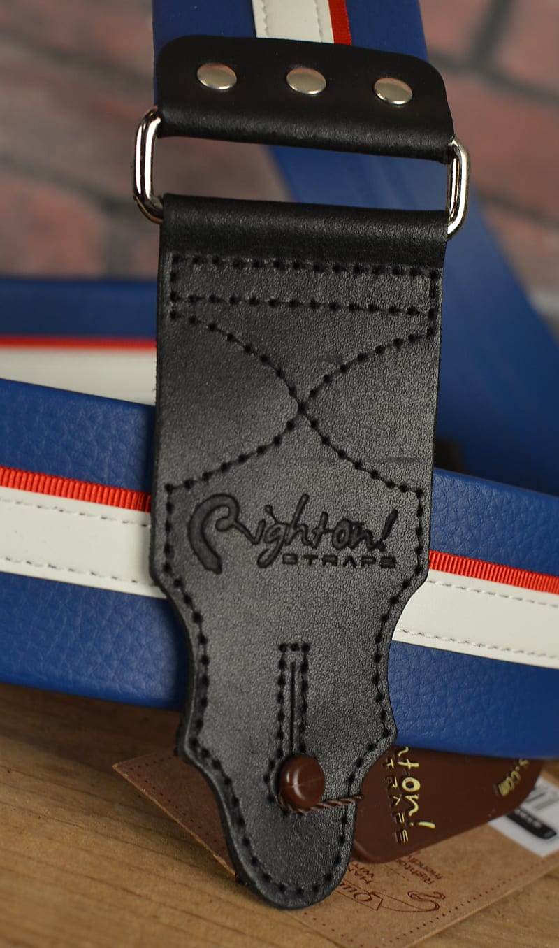 Right On! Straps Standard Plus Collection Hotrod Blue Premium Guitar Strap